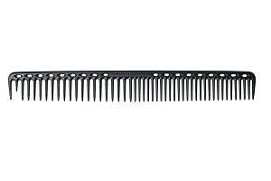 Расческа для стрижки Y.S.park G33 soft carbon, 23 см, с линейкой на обушке, редкозубая, черная - 2