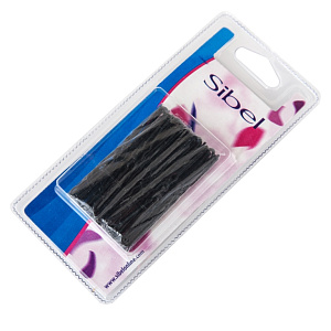 Шпильки для волос 63 мм чёрные волнистые