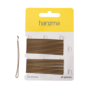 Невидимки 70 мм прямые коричневые 24 штуки