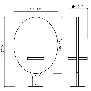 Зеркало парикмахерское PANDORA - 3