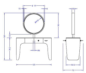 Зеркало парикмахерское BALLET 2 RING - 2