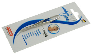 Пинцет узкий скошенный никелерованный TITANIA 1067 Пинцет узкий скошенный никелерованный