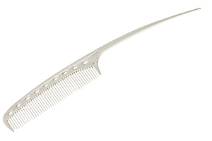 Расчёска выгнутая с хвостиком белая Y.S.PARK YS-104 white - Изображение №1 Расчёска выгнутая с хвостиком белая - 1