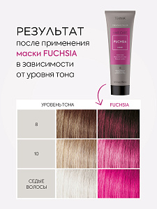 Маска тонирующая для придания цвета фуксия FUCHSIA 250 мл - 3