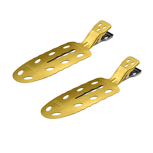 Зажимы для волос Y.S.park No Mark Clip, 2 шт., золотистые, аллюминевые, 70*20 мм - 1