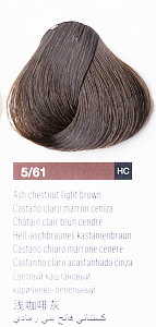 Краска для волос Lakme Chroma 5/61, светлый шатен коричнево-пепельный, безаммиачная, перманентная, 60 мл - 1