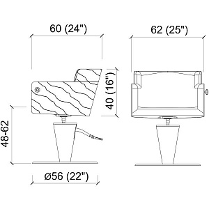 Кресло парикмахерское AIDA WOOD Gamma&Bross GCMW010PO - Изображение №5 Кресло парикмахерское AIDA WOOD - 5