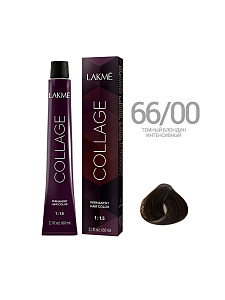 Краска для волос Lacme Collage new 66/00, темный блондин натуральный интенсивный, 60 мл - 1
