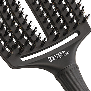 Щетка для волос Olivia Garden  Fingerbrush ID1731, Care Iconic Boar&Nylon Full, Black, размер- L - 3