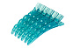 Зажимы для волос пластиковые синие 10см - 2