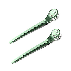 Зажимы для волос Y.S.park Clip L, цвет- зеленый, 2 шт., длина 10 см, аллюминиевые - 1