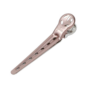 Зажимы для волос 72 мм алюминиевые  (5 шт) светло-розовые