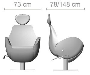 Кресло парикмахерское LEIDY SUPERIOR Ceriotti 405306 - Изображение №5 Кресло парикмахерское LEIDY SUPERIOR - 5