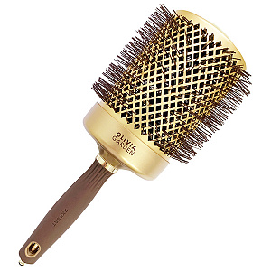 Термобрашинг EXPERT BLOWOUT SHINE Wavy Bristles Gold&Brown 80 мм OLIVIA GARDEN ID2053/OGBNT82 Термобрашинг EXPERT BLOWOUT SHINE Wavy Bristles Gold&Brown 80 мм