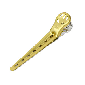 Зажимы для волос 72 мм алюминиевые  (5 шт) золото