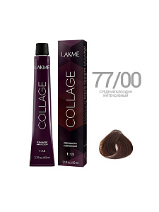 Краска для волос Lakme Collage new 77/00, средний блондин натуральный интенсивный, 60 мл - 1
