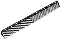 Расческа для стрижки Y.S.park G35 carbon, с линейкой, 21.5 см, черная