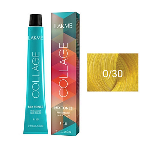 Краска для волос Lakme Collage new 0/30, золотистый микстон, 60 мл - 2