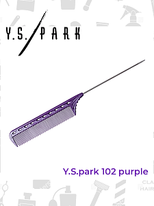 Расчёска Y.s.park 102 purple, с металлическим хвостиком, фиолетовая, 22 см - 3