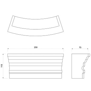 Стойка администратора ALZIRA CURVA 250 CM - 3