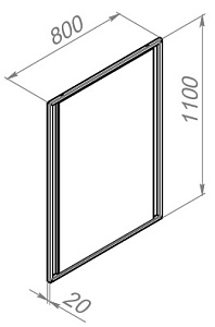 Зеркало ТЭКТУМ 800 - 3
