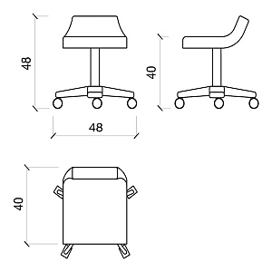 Стул OKUMI STREAM Gamma&Bross GSP0031PE - Изображение №2 Стул OKUMI STREAM - 2