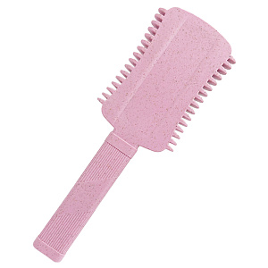 Щетка массажная Combo из экологичного пластика с добавлением соломенного волокна розовая - 3