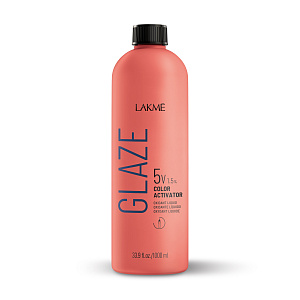 Окислитель Lakme Glaze 1,5% (5V), жидкий, 1000 мл, только для активации красителя Glaze
