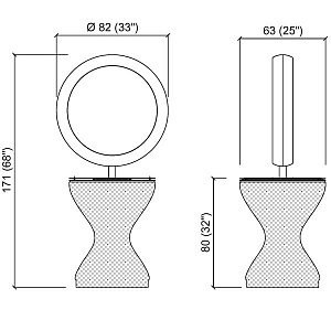 Зеркало парикмахерское MISS BEAUTY LITE CENTRAL - 2
