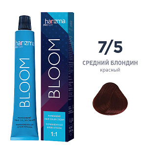 Перманентный краситель Bloom 7/5 Средний блондин - красный 100 мл harizma prohair h30750 Перманентный краситель Bloom 7/5 Средний блондин - красный 100 мл