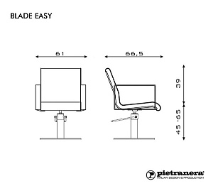 Кресло парикмахерское BLADE EASY Pietranera 69A.8R - Изображение №4 Кресло парикмахерское BLADE EASY - 4