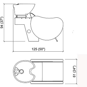 Мойка парикмахерская MAMBOWASH BASIC - 2