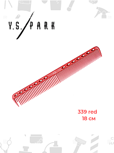 Расчёска для стрижки Y.S.park 339 red, 18 см, красная, универсальная - 2