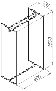 Вешалка ТЭКТУМ 900 - 4