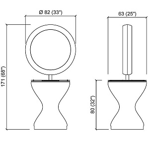 Зеркало парикмахерское MISS BEAUTY LITE CENTRAL -Big White- - 2
