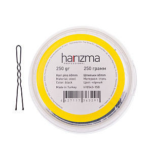 Шпильки 60 мм волна черные 250 грамм harizma h10543-15B Шпильки 60 мм волна черные 250 грамм