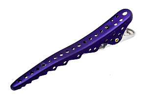 Зажимы для волос Y.S.park Shark Clip purple, фиолетовые, длина 10 см, аллюминий, 8 шт.  Shark Clip purple - Изображение №1 Зажимы для волос Y.S.park Shark Clip purple, фиолетовые, длина 10 см, аллюминий, 8 шт. - 1