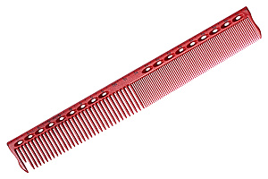 Расчёска для стрижки Y.S.park G45 red, c линейкой на обушке, 22 см, красная - 1
