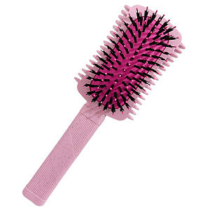 Щетка массажная Combo из экологичного пластика с добавлением соломенного волокна розовая - 2