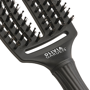 Щетка для волос Olivia Garden  Fingerbrush ID1729, Care Iconic Boar&Nylon Full, Black, размер- M - 4