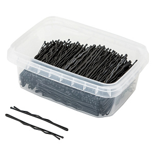 Невидимки 70 мм чёрные 500 грамм  940007102 Невидимки 70 мм чёрные 500 грамм