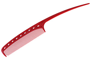 Расчёска выгнутая с хвостиком красная - 1