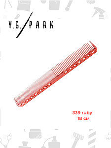 Расчёска для стрижки Y.S.park 339 ruby, 18 см, красная, универсальная - 4