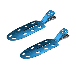 Зажимы для волос Y.S.park No Mark Clip, 2 шт., синие, аллюминевые, 70*20 мм - 1