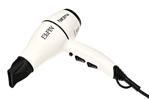 Профессиональный компактный фен Elfin 1900Вт harizma h10221-06 белый - Изображение №4 Профессиональный компактный фен Elfin 1900Вт - 4