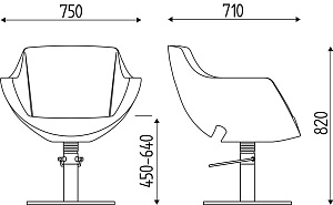 Кресло парикмахерское BIG APPLE II Karisma K146.7R - Изображение №4 Кресло парикмахерское BIG APPLE II - 4