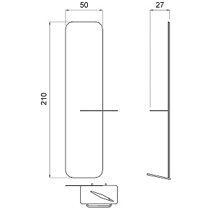 Зеркало парикмахерское LIGHT ECO - 2