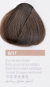 Краска для волос Lakme Collage new 6/17, темный блондин пепельный, 60 мл - 1