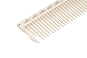 Расчёска-линейка Y.S.Park G45 Cutting Guide, для стрижки, белая, 22 см - 2