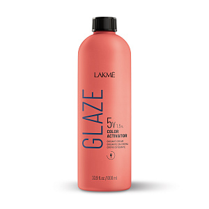 Окислитель Lakme Glaze 1,5% (5V), кремовый,1000 мл, только для активации красителя Glaze - 2